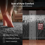 California Dark Grey Shaggy Rug, Thick 5cm Deep Pile, Rectangle, Runner and Circle Sizes, Stain Resistant