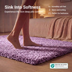 California Lilac Shaggy Rug, Thick 5cm Pile, Soft Lavender Purple Fluffy Rug, Non-Shedding, Rectangle, Runner and Round