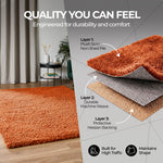 Tapis épais à poils longs orange - Californie