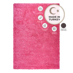 Pink Thick Shaggy Rug - California