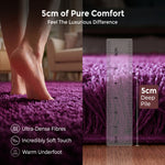 Purple Thick Shaggy Rug - California