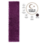 Purple Thick Shaggy Rug - California