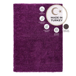 Purple Thick Shaggy Rug - California