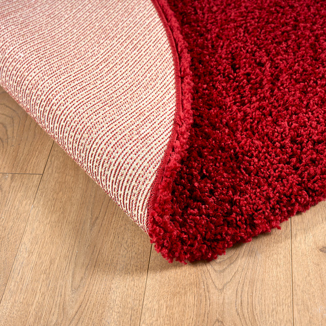 Red Thick Shaggy Rug - California