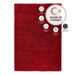 Tapis épais à poils longs rouge - Californie