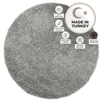 Tapis épais à poils longs gris argenté - Californie