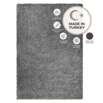 Tapis épais à poils longs gris argenté - Californie