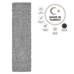 Tapis épais à poils longs gris argenté - Californie