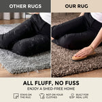 Tapis épais à poils longs taupe - Californie