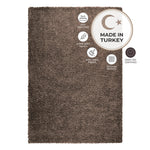 Tapis épais à poils longs taupe - Californie