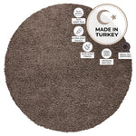 Tapis épais à poils longs taupe - Californie