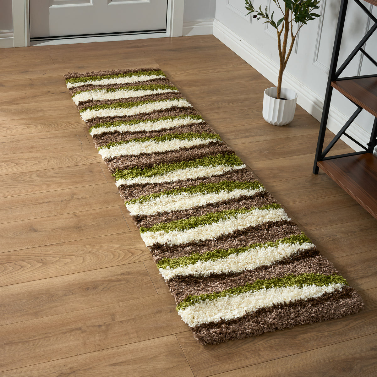 Tapis épais à poils longs Green Waves - Californie