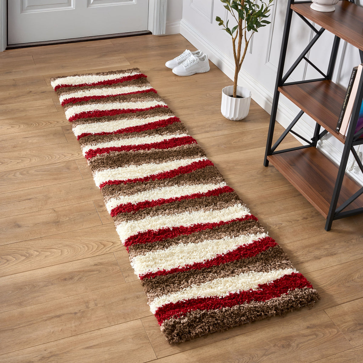 Tapis à poils longs Red Waves - Californie