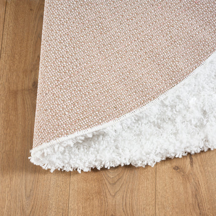 Snow White Plain Shaggy Rug - California