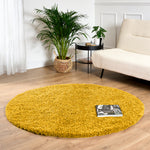 Tapis épais à poils longs jaune moutarde - Californie