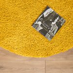 Tapis épais à poils longs jaune moutarde - Californie