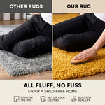 Tapis épais à poils longs jaune moutarde - Californie