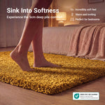 Tapis épais à poils longs jaune moutarde - Californie