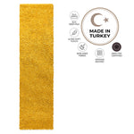 Tapis épais à poils longs jaune moutarde - Californie