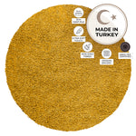 Tapis épais à poils longs jaune moutarde - Californie
