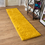 Tapis épais à poils longs jaune moutarde - Californie