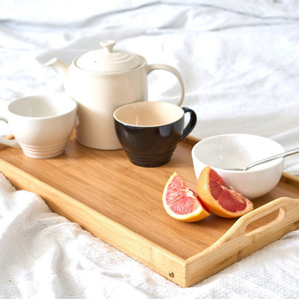 Bamboo Serving Tray With Foldable Legs - 30 x 50cm-5056536103567-Bargainia.com