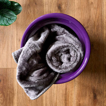 Storage Ottoman Stool With Faux Leather Seat - Purple-5056150223979-Bargainia.com