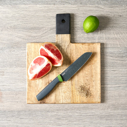 Mango Wood Serving Cutting Board With Black Handle Assorted Sizes