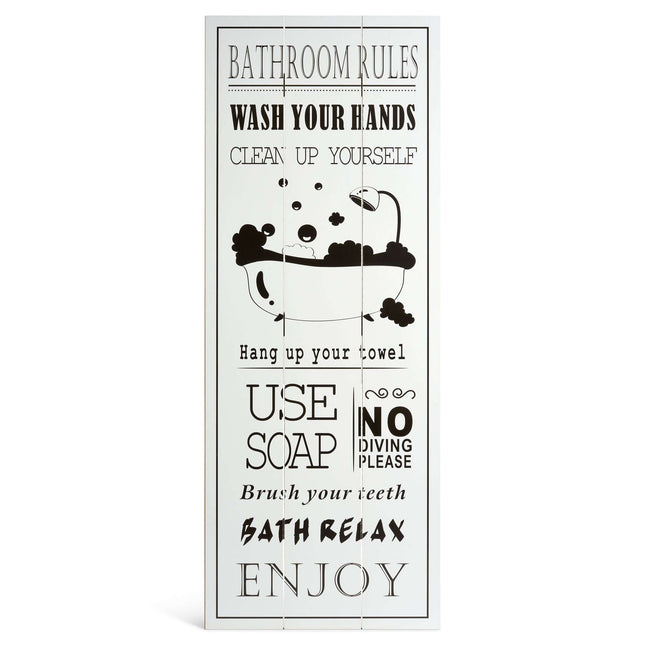 Rules Of Conduct Wooden Wall Art 78cm