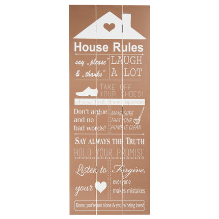 Rules Of Conduct Wooden Wall Art 78cm