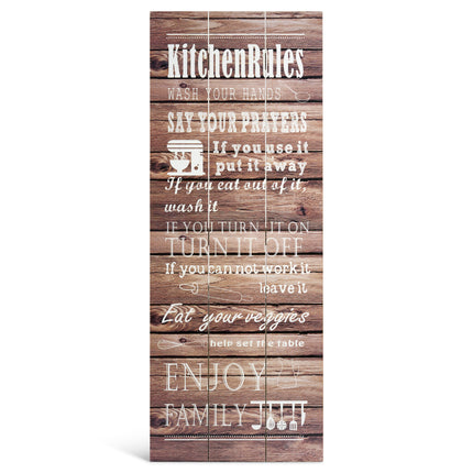 Rules Of Conduct Wooden Wall Art 78cm