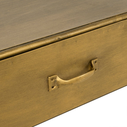 Gold Metal Sideboard Table with 3 Drawers - 172cm