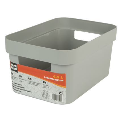 Light Grey Storage Box - 26cm (4.5L) x 2-3253924748092-Bargainia.com