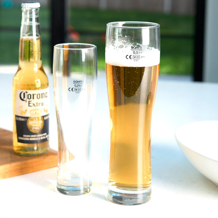 Set of 6 Sahm Weizen Premium Beer Glass 0.25L-Bargainia.com