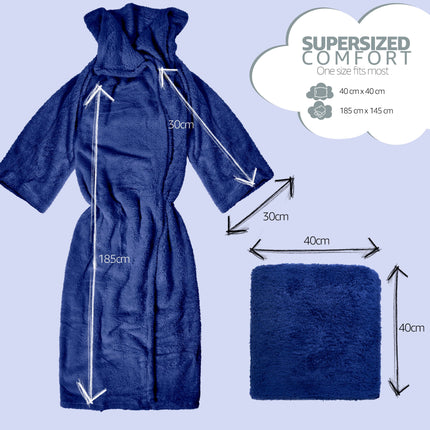 Snuggle 2 In 1 Wearable Blanket Assorted Colours | Hibernate Cosy Collection