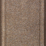 Sydney Brown Hallway Runner, Kitchen Mat, Non-Slip Rubber Backed Stair Runner, 66cm Wide, Washable, Lengths up to 30ft