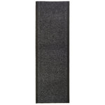 Sydney Charcoal Grey Hallway Runner, Non-Slip Rubber Backed Stair Runner and Kitchen Mat, Washable, 66cm Wide