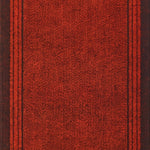 Sydney Red Stair Runner and Kitchen Mat, Non-Slip Gel Backed Hallway Runner with Dark Border, 66cm Wide, Custom Lengths