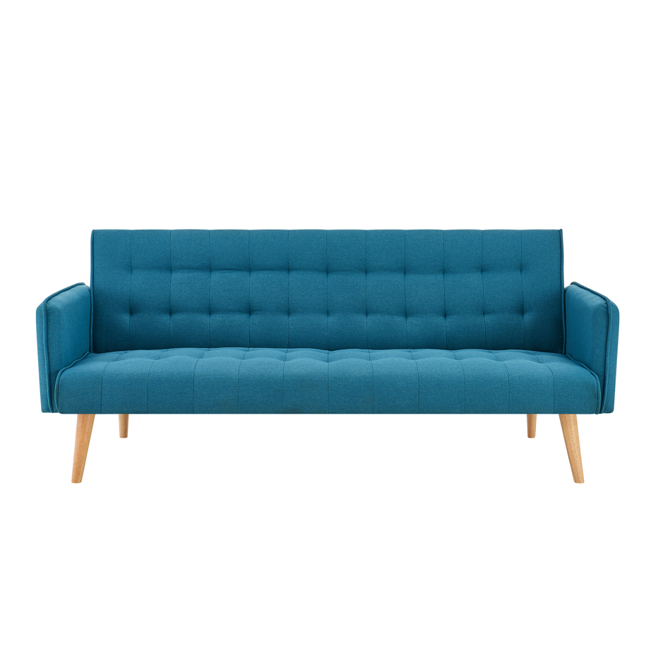 Mario Sofa Bed Double Click Clack 3 Seater - Blue Bargainia