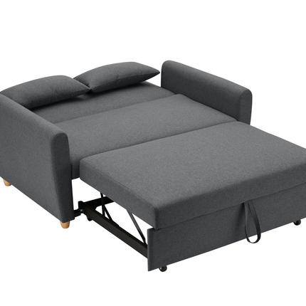 Dahlia Pull Out 2 Seater Double Sofa Bed - Grey-5056150263593-Bargainia.com