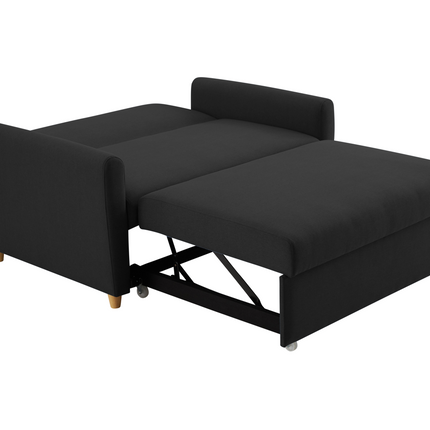 Dahlia Pull Out 2 Seater Double Sofa Bed - Black-5056150285151-Bargainia.com