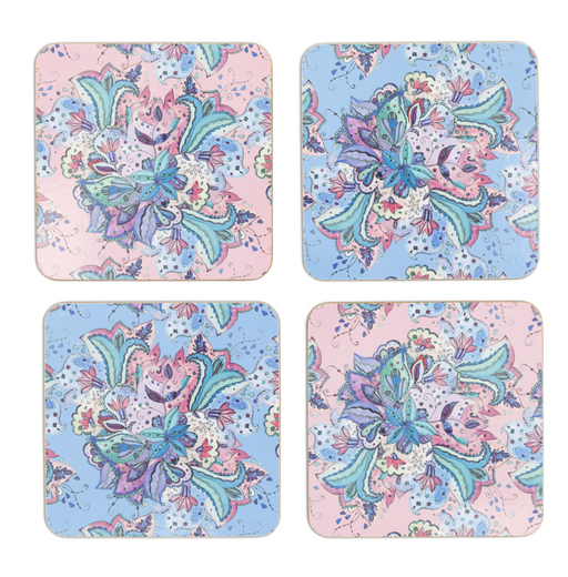 William Morris Lucerne Floral Coasters - Set of 4-5010792941271-Bargainia.com