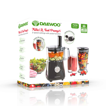 Daewoo 750W Food Processor-5024996927597-Bargainia.com