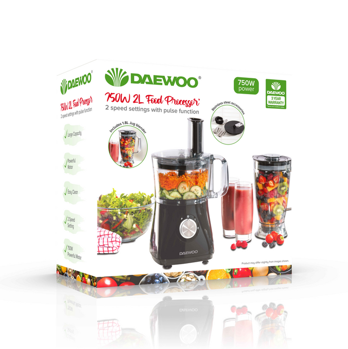 Daewoo 750W Food Processor-5024996927597-Bargainia.com
