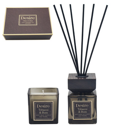 Tobacco & Rum Jar Candle & Reed Diffuser Gift Set