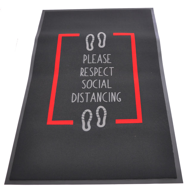 Charcoal Social Distancing Commercial Door Mat