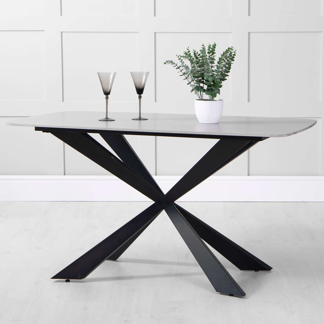 Grey Sintered Stone Dining Table - 1.4m