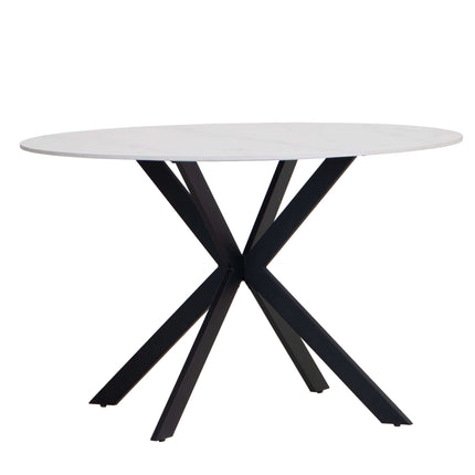 Round White Sintered Stone Table 1.2m