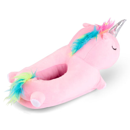 3D Slipper Unicorn - Pink - Large Kids-Bargainia.com