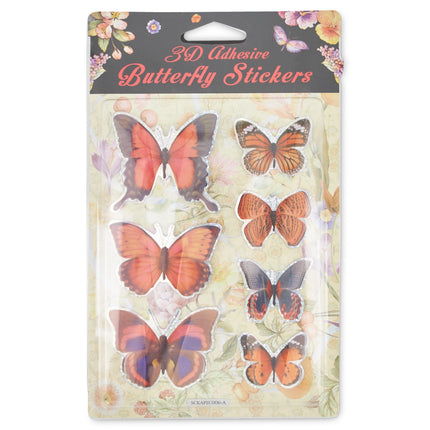 3D Butterfly Stickers - Assorted Colours-5033849025618-Bargainia.com